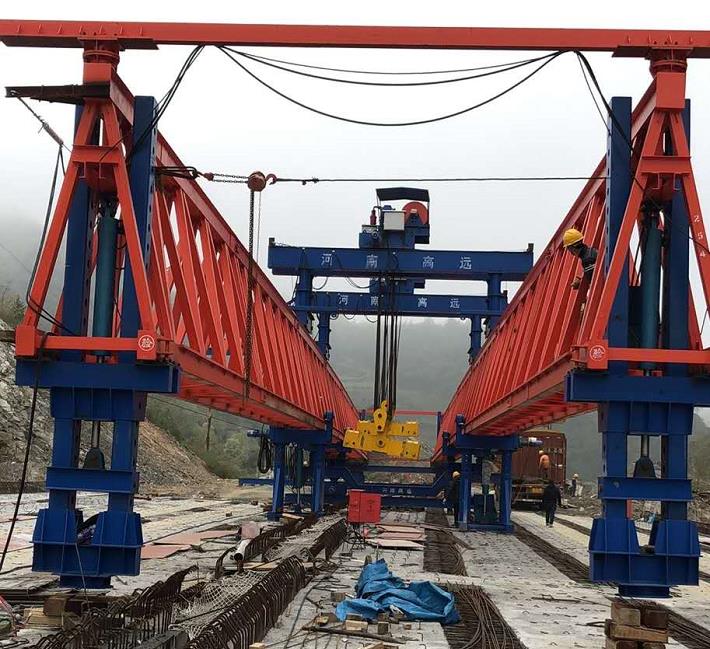 黑龍江邦中建筑材料科技有限公司，雙鴨山市集賢縣省道工程，采購(gòu)全新式GYLQ40m-200t架橋機(jī)
